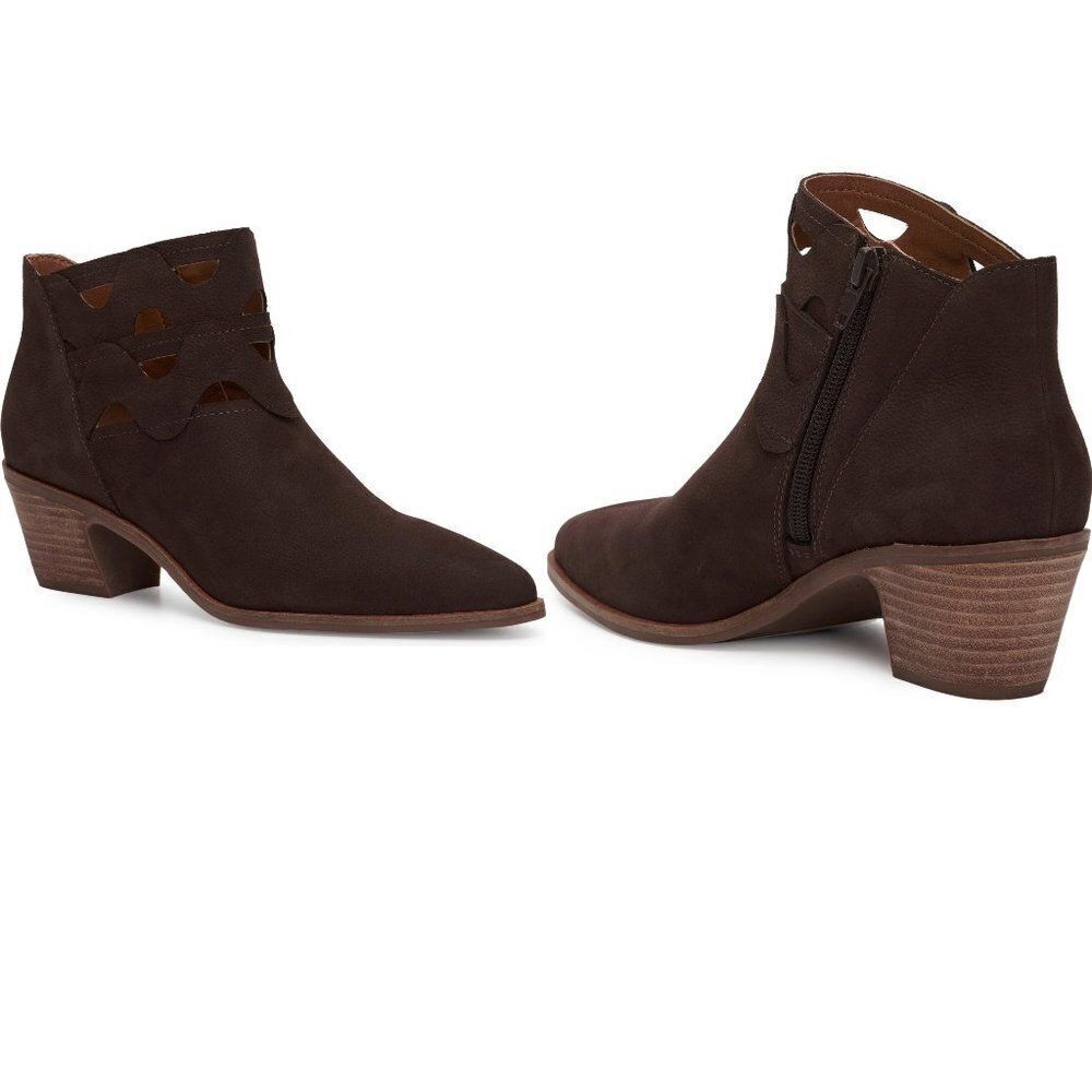 Lucky Brand Women Cutout Leather Bootie